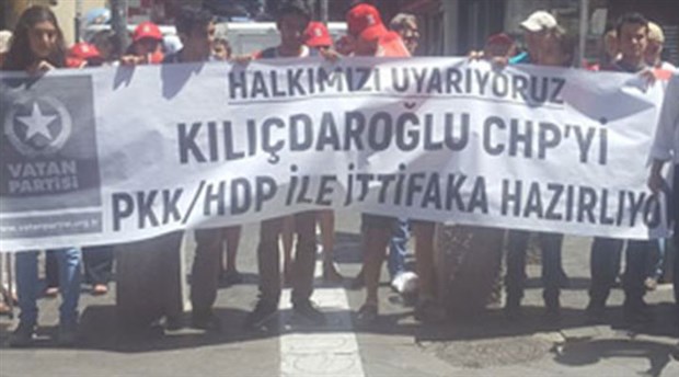 VATAN PARTİLİLER ADALET YÜRÜYÜŞÜNÜ PROTESTO ETTİ,HALK MÜDAHALE ETTİ