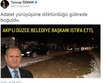 TUNCAY ÖZKAN’DAN İSTİFA EDEN DÜZCE BELEDİYE BAŞKANINA,DÖKTÜRDÜĞÜ GÜBREDE BOĞULDU