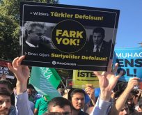 SURİYELİ EYLEMİNDE GERGİNLİK,TÜRKİYE TÜRKTÜR TÜRK KALACAK SLOGANIYLA EYLEMİ BASMAK İSTEDİLER