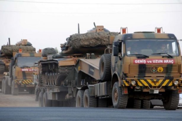 ABD TEHDİDİ SÜRERKEN,TEL ABYAD SINIRINA TANK,ZIRHLI ARAÇ VE OBÜS SEVKİYATI