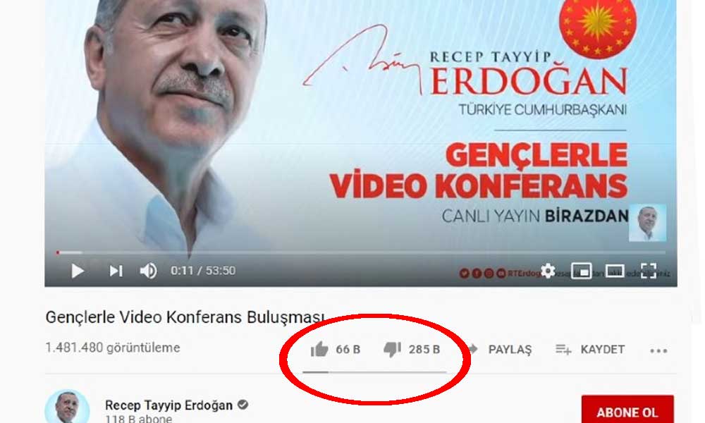 GENÇLER ERDOĞAN’A ‘DİSLİKE’ DEDİ,AKP DIŞ GÜÇLERE BAĞLADI