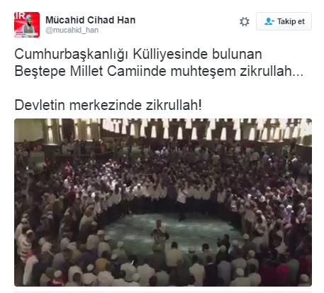 CUMHURBAŞKANLIĞI YERLEŞKESİNDE ZİKİR TÖRENİ